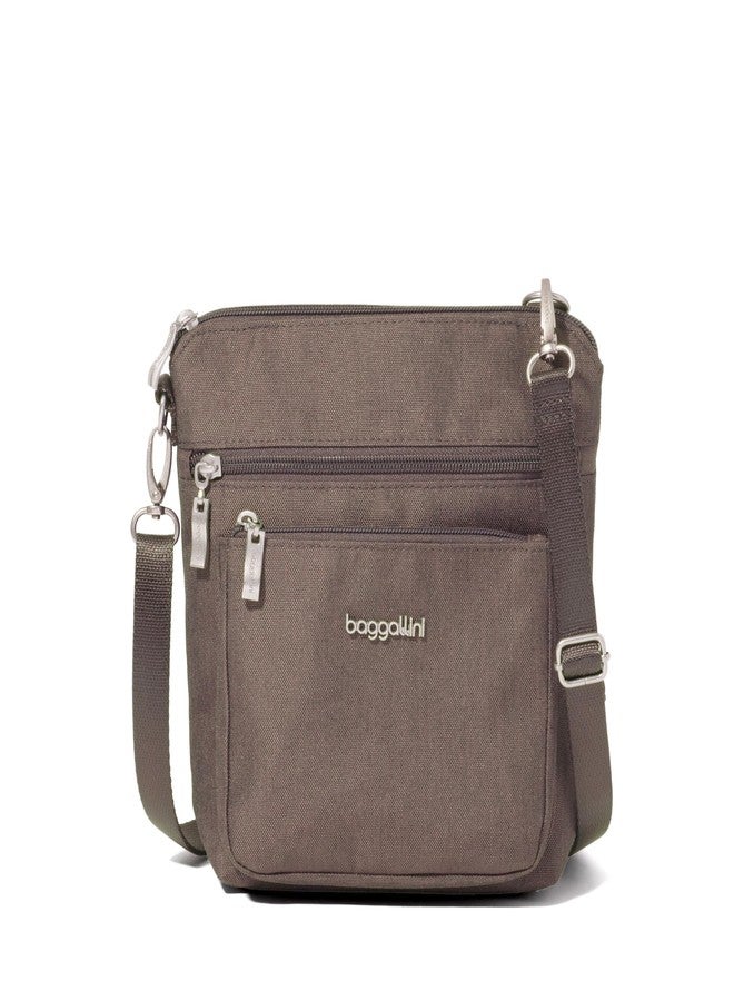 Baggallini Modern Pocket Crossbody, Dark Umber Heritage - Image 1