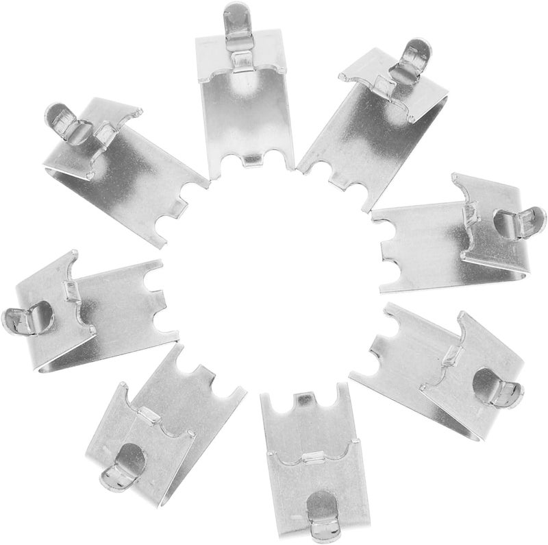 Stainless Steel Freezer Shelf Support Clips 8PCS 2 8X2 35cm Refrigerator Organizer - Image 1