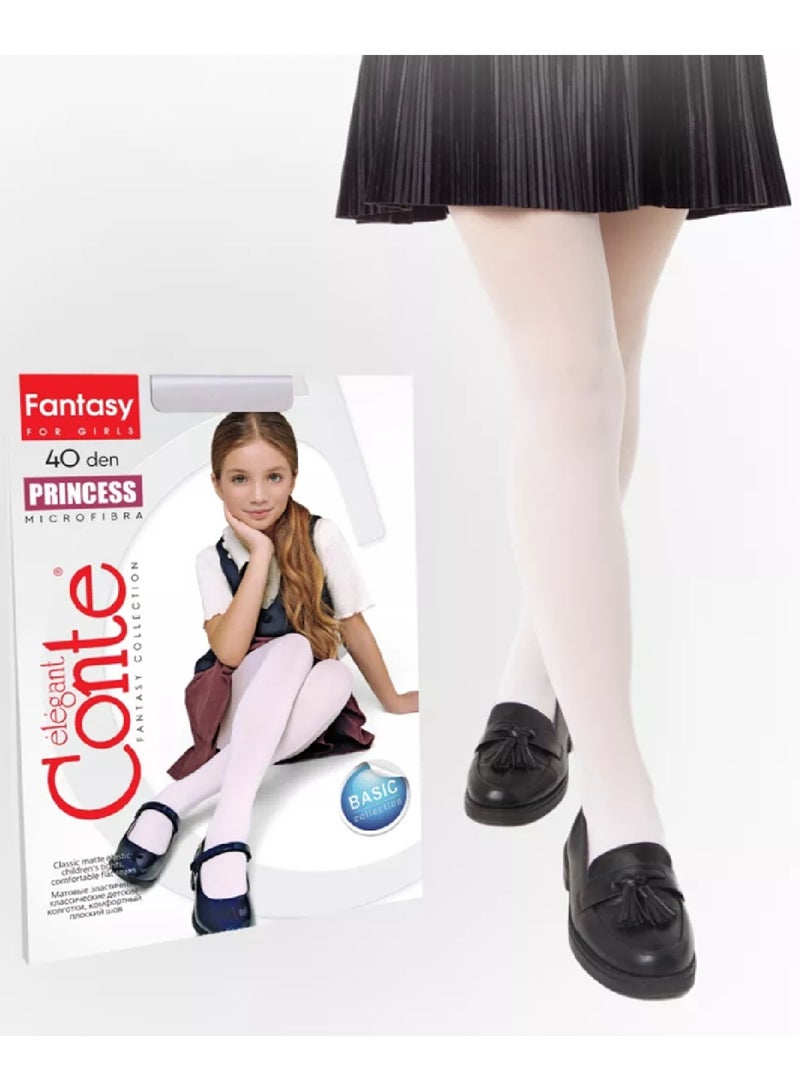 Conte Ballet Dance School Uniform Ultra Durable Nylon Tights for Girls - White 2 Pairs - Image 5