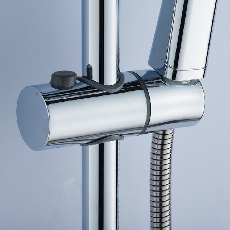 Adjustable Shower Head Holder 360 Degree Rotation Silver ABS Plastic - Durable Resin Pad Shower Head Bracket for Bathroom Shower Rail Use - Image 4