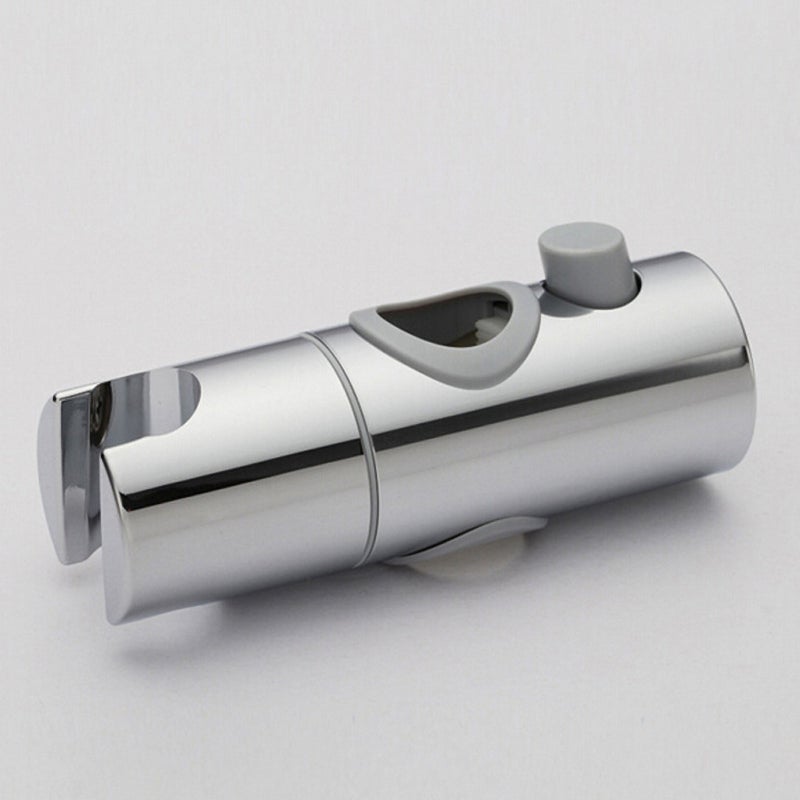 Adjustable Shower Head Holder 360 Degree Rotation Silver ABS Plastic - Durable Resin Pad Shower Head Bracket for Bathroom Shower Rail Use - Image 2