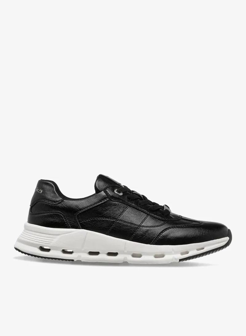 Paprika Panelled Sneakers With Lace-Up Closure