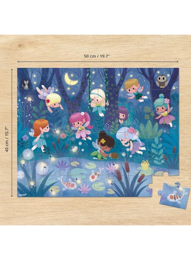 Janod 36 Piece Fairies and Water Lilies Jigsaw Puzzle - Ages 4+ - J02664 - Image 3