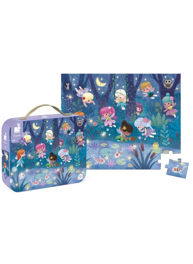 Janod 36 Piece Fairies and Water Lilies Jigsaw Puzzle - Ages 4+ - J02664 - Image 4
