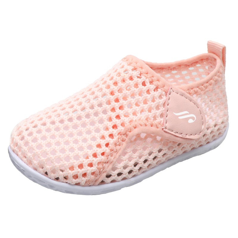 JIASUQI Babys Girls Boys Comfort Walking Water Shoes for Outdoor Swimming River Mesh Pink 12-18 Months - Image 4