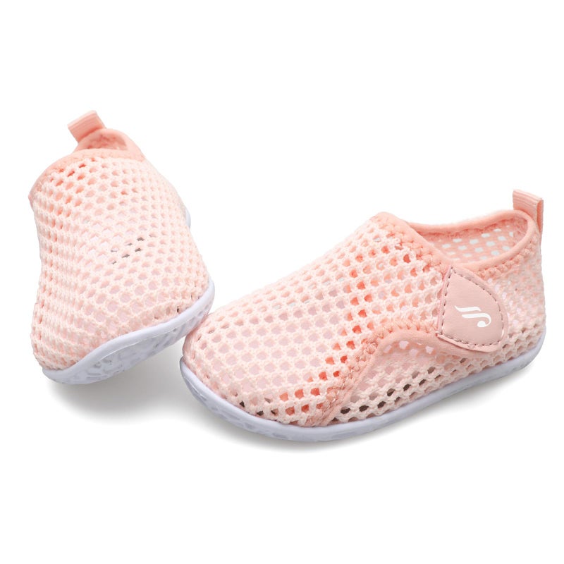 JIASUQI Babys Girls Boys Comfort Walking Water Shoes for Outdoor Swimming River Mesh Pink 12-18 Months - Image 5