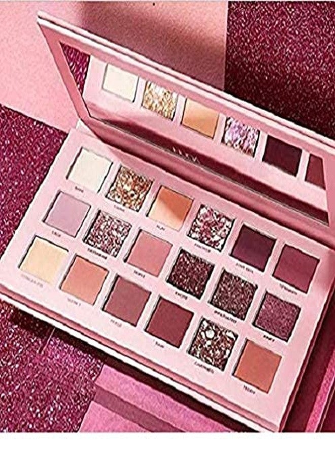 Glowhouse Professional Combo Of Nude Eye Shadow Palette With 5Pc Brush & 2 Puff Shimmery & Matte Finish - Image 3