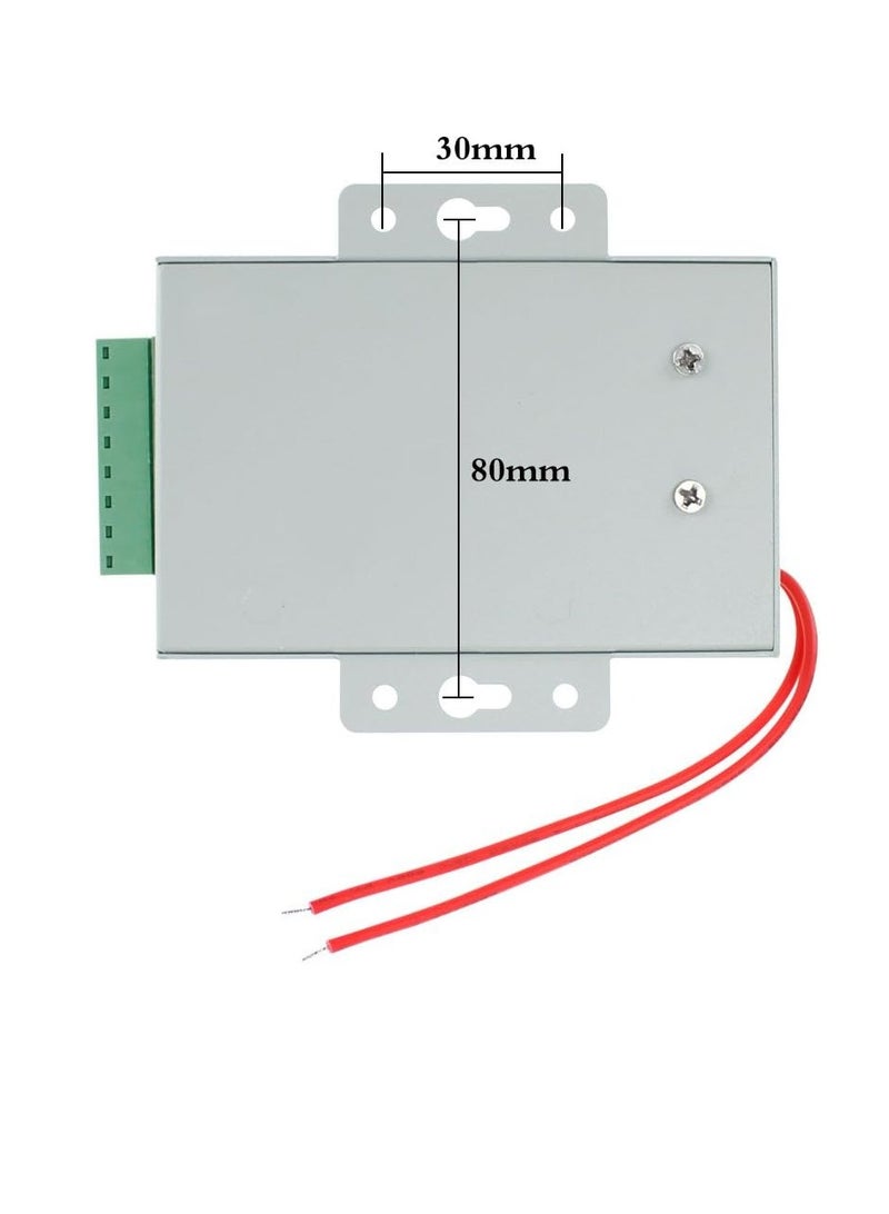 جوميز مفتاح تحكم المعادن للوصول كهربائي قفل إلكتروني DC12V 3A تأخير إدخال جهد 110-260VAC للاستخدام اليومي والأمان المنزلي والمكتبي - Image 2