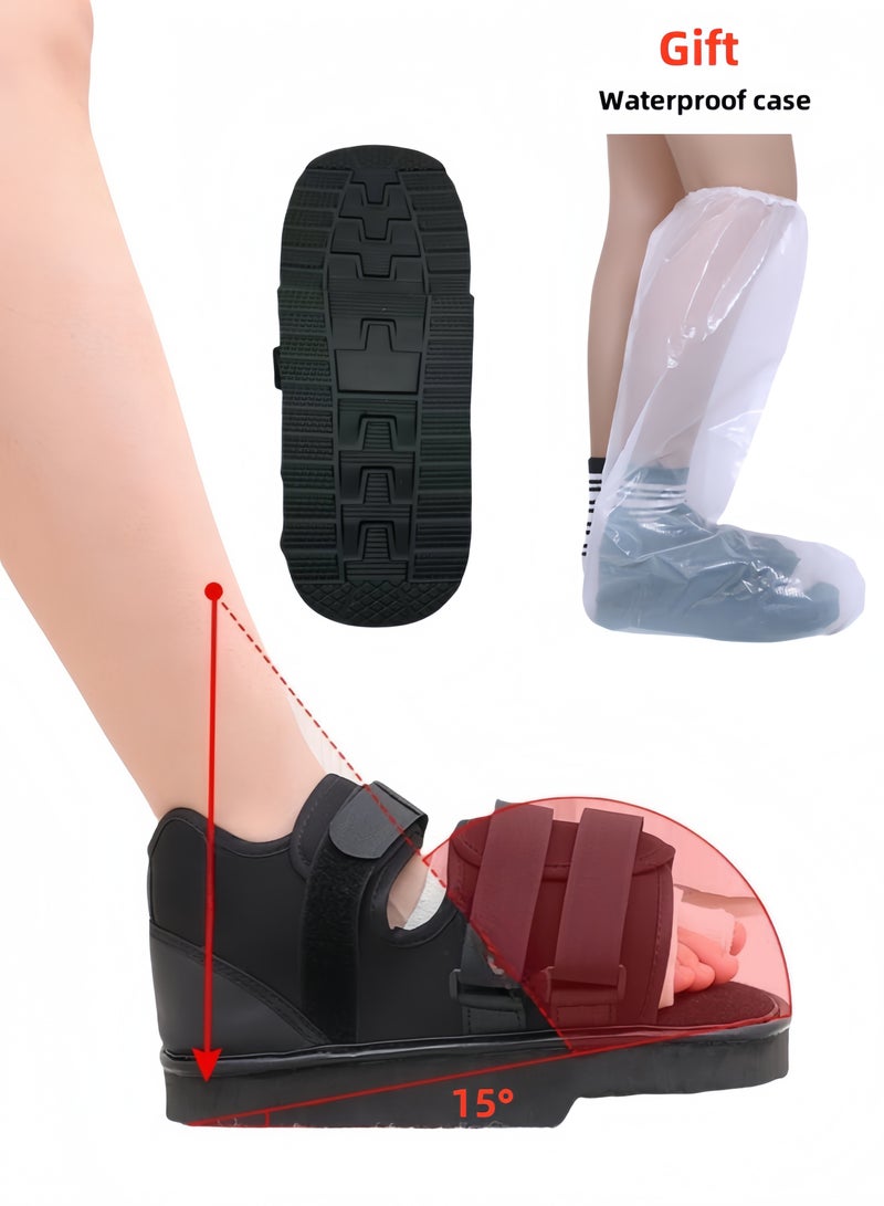 Angola Panda Post-op Shoes for Broken Toe, Walking Toe Weight Bearing Shoe with Adjustable Straps, Reduce Pain, for Broken Toe/Foot Fracture To Offload Weight In Forefoot Region，Forefoot Relief Healing Boot, Post-Operative Wedge Foot Splint for Men and Women Surgery (M-L-XL) - Image 1