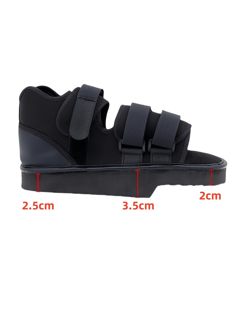 Angola Panda Post-op Shoes for Broken Toe, Walking Toe Weight Bearing Shoe with Adjustable Straps, Reduce Pain, for Broken Toe/Foot Fracture To Offload Weight In Forefoot Region，Forefoot Relief Healing Boot, Post-Operative Wedge Foot Splint for Men and Women Surgery (M-L-XL) - Image 4