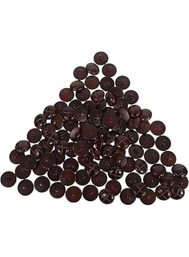 100 Pcs Retro Tortoise Shell Plastic Buttons 20mm Round Mushroom Fasteners For Sewing - Image 1