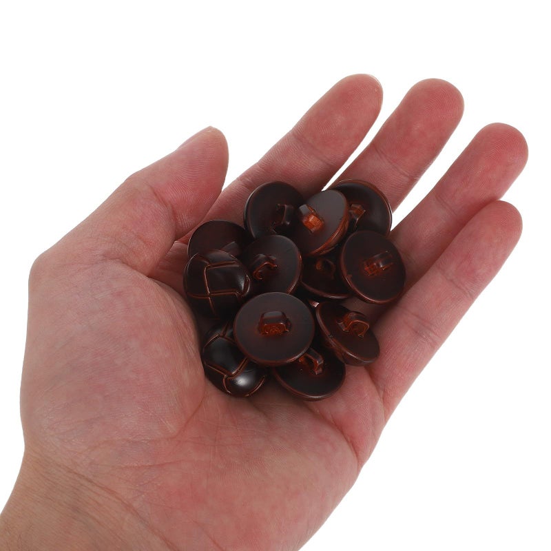 100 Pcs Retro Tortoise Shell Plastic Buttons 20mm Round Mushroom Fasteners For Sewing - Image 5