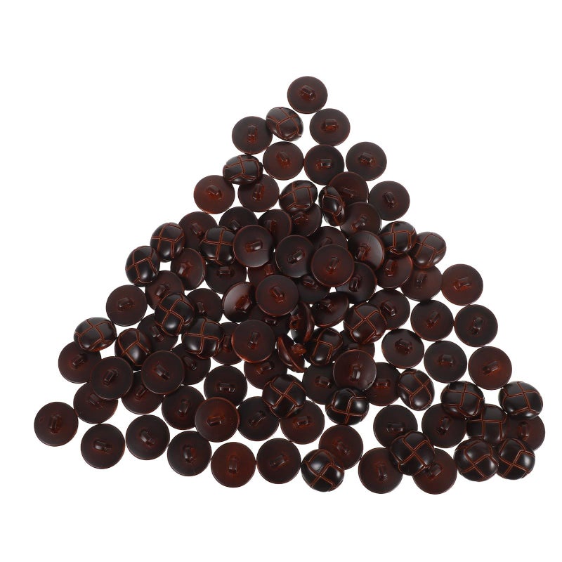 100 Pcs Retro Tortoise Shell Plastic Buttons 20mm Round Mushroom Fasteners For Sewing - Image 2