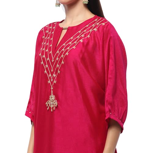 Biba Fuchsia Polyester Straight Set - Image 3