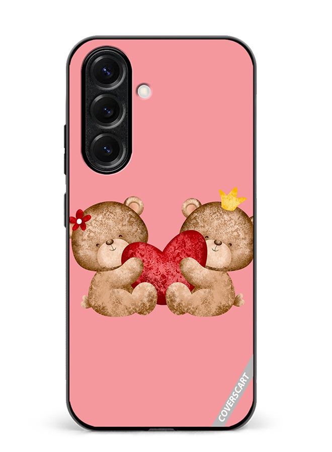 Protective Case Cover For Samsung Galaxy S25 Plus Bear Love Design Multicolour