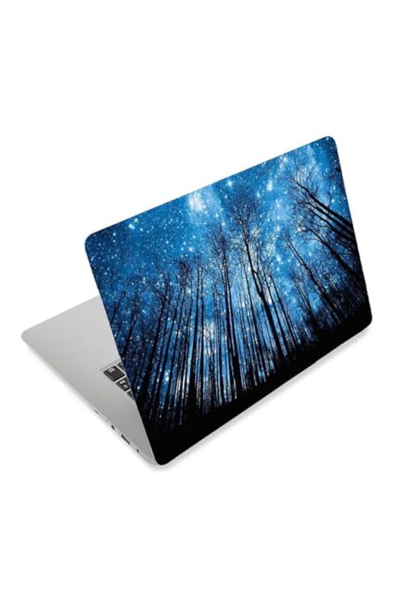 HAPPYLIVE SHOPPING ملصق جلد لابتوب فينيل ثلاثي الأبعاد، 12" 13" 13.3" 14" 15" 15.4" 15.6 بوصة لابتوب جلد ملصق غطاء فني واقي يناسب HP Dell Lenovo Compaq Apple Asus Acer (أشجار وسماء مرصعة بالنجوم) - Image 2