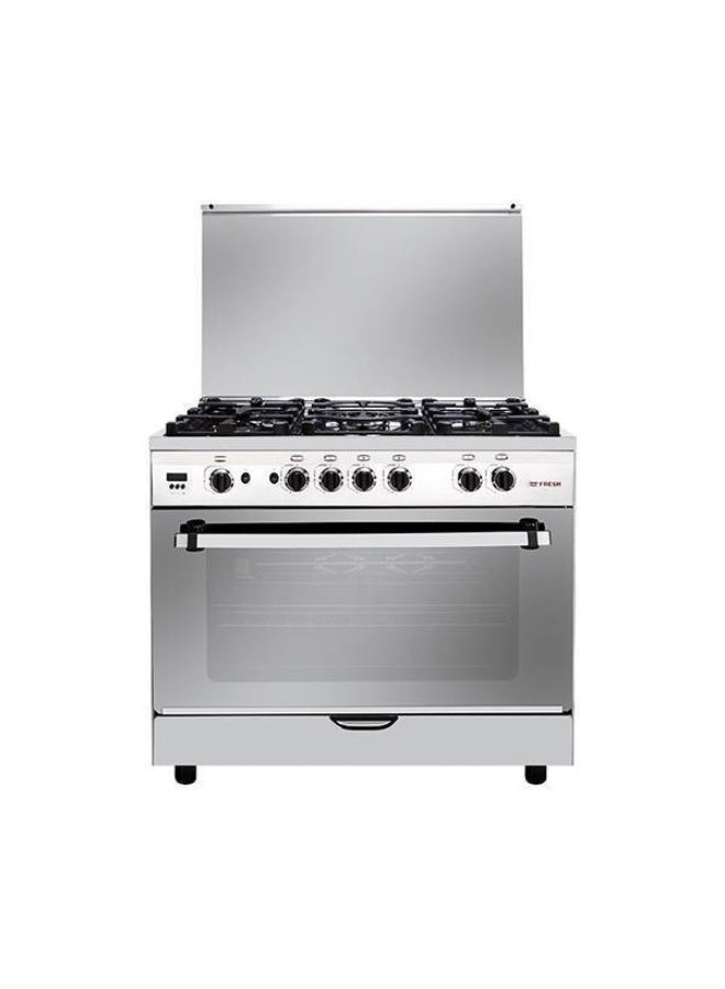 Fresh Hi-Cast 5-Burner Gas Cooker, 60*90 cm, with Stainless Steel Fan 500020673