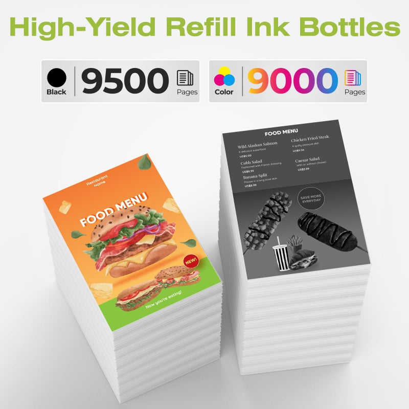 DEEIYUER 31 32XL Ink Bottle Set, Smart Tank 7602 5101 6001 651 Ink Refill Compatible with HP 31 Ink 32XL Black Ink Bottle Set for Smart Tank 5101 7602 5000 651 5103 6001 7301 7001 7302 5102 7002 7006 Printers - Image 3