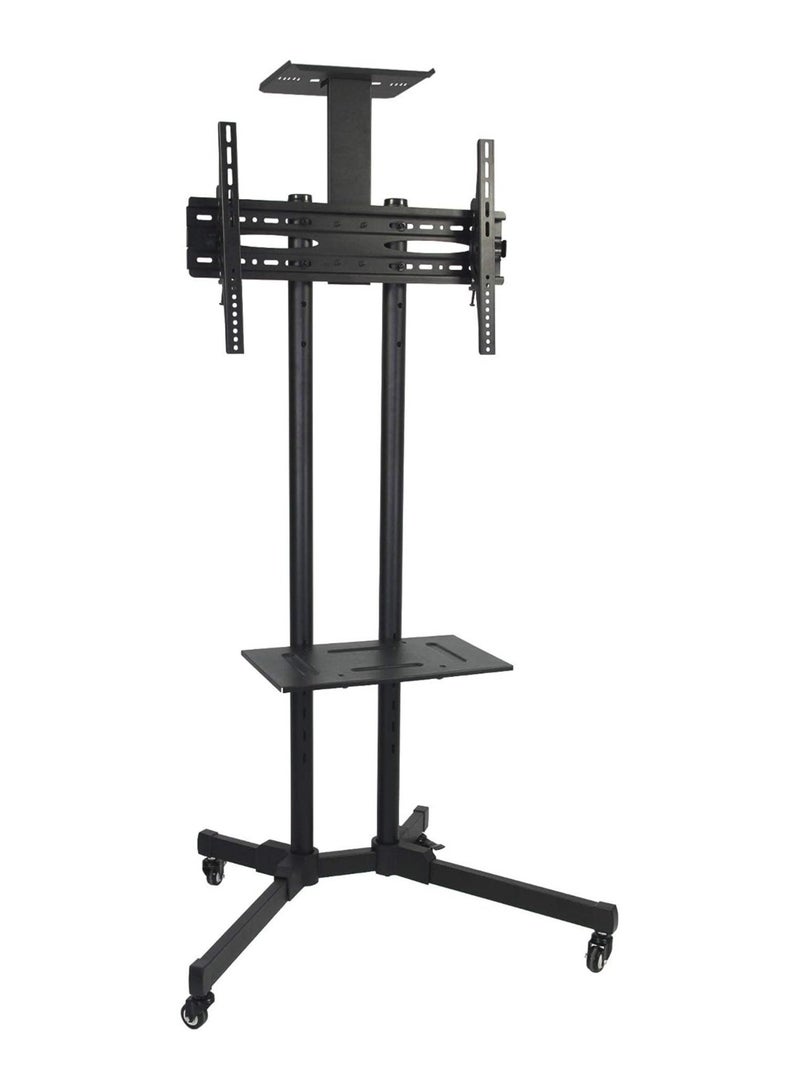 Adjustable Rolling TV Cart for Flat Screen TVs Up to 132 lbs - Image 2