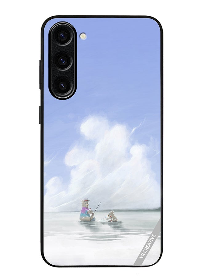 VR CREATIVE Protective Case Cover For Samsung Galaxy S23 FE Fishing Bear Design Multicolour - Image 1