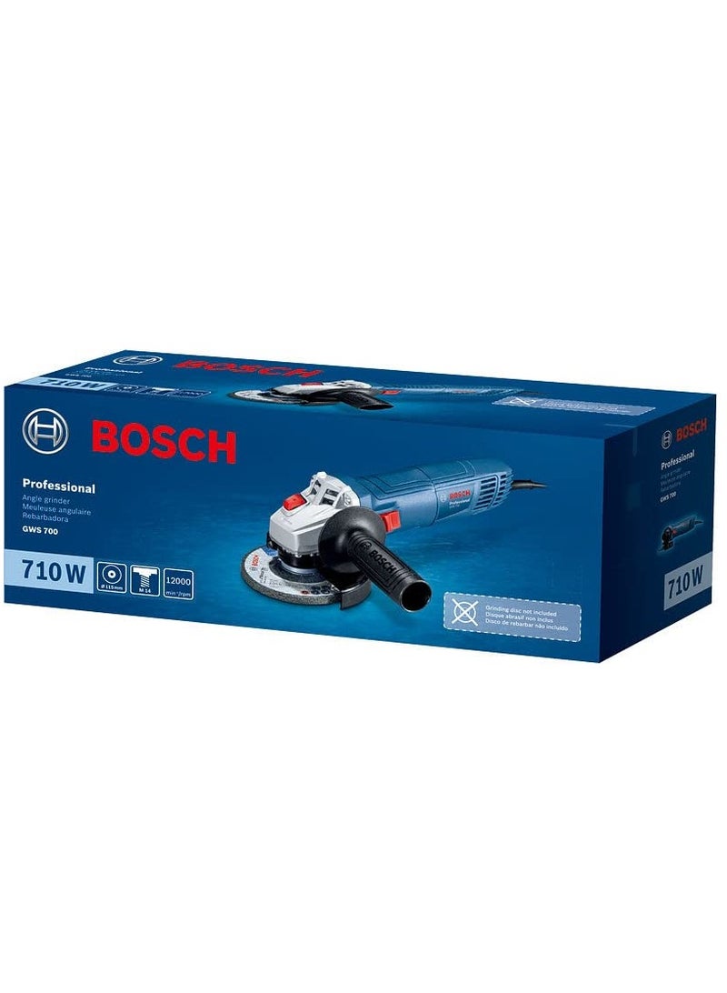 BOSCH Gws 700 Angle Grinder 710 Watt 12000 Rpm 115 Mm Disc Diameter Outstanding Overload Capacity Fit For Tough Jobs  - Image 4