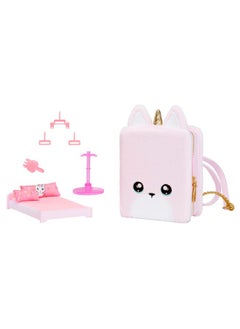 Na! Na! Na! Surprise 3In1 Backpack Bedroom Unicorn Playset Britney Sparkles Fashion Doll Fuzzy Pink Unicorn Backpack Closet With Pillows & Blanket Kids Gift Ages 4 5 6 7 8+  - Image 4