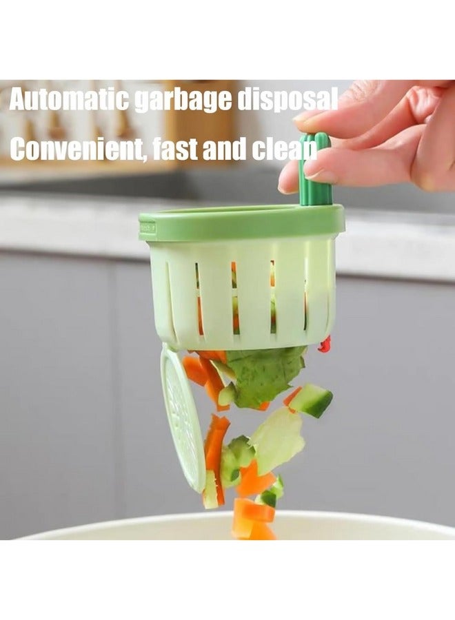 3PCS Cactus Kitchen Sink Drain Strainer, Press Automatic Dumping Basket, Multi-Functional Home Use Sink Draining Basket Filter Net Lifting Basket, Kitchen Waste Collector Filter for Sinks (Green) - Image 3