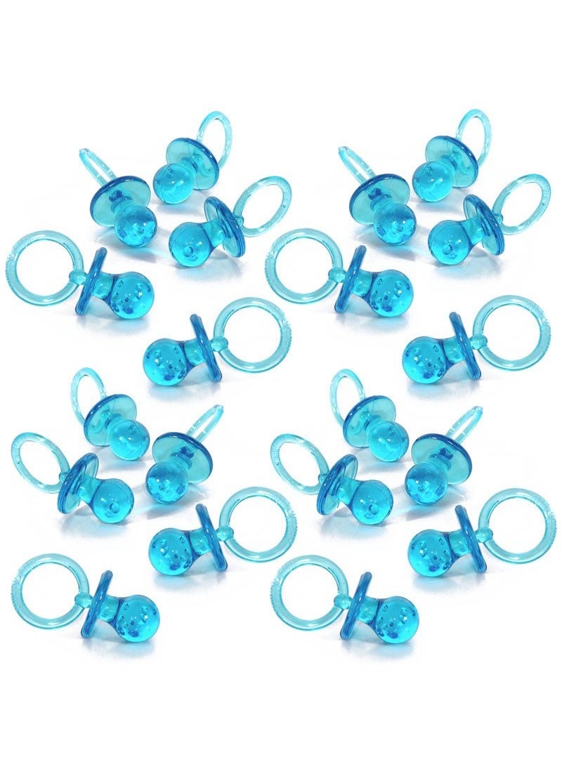 Unique Baby Shower Pacifier Decorations Blue Plastic 2.5cm 18-Pack