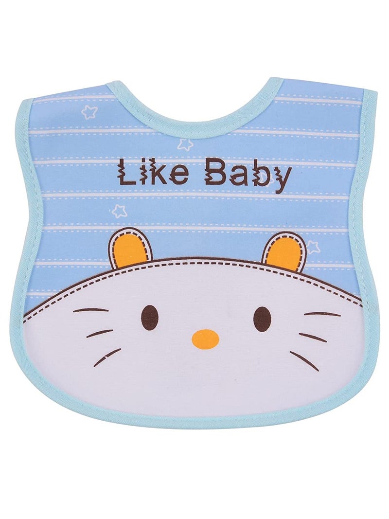Tinny Tots Pack of 3 Baby Double Layered Waterproof Feeding Aprons Bibs Cute Attractive Designs Drool Bibs With Snaps Set For New Borns/Toddlers (DESIGN 1;LIKE BEAR) - Image 5