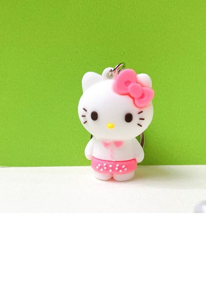 ميدالية مفاتيح كرتونية مميزة اكسسوار لطيف سلسلة مفاتيح بشخصية هيلو كاتي  يتناسب مع السيارة والمحفظة والحقيبة هدية ابداعية لطيفة - Image 2