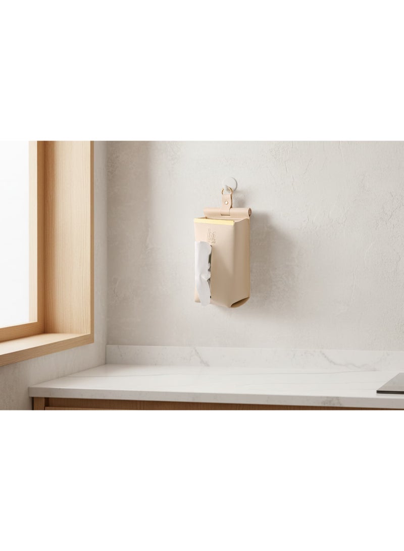 Smart Storage Wall-Mount Tissue & Wet-Wipe Dispenser — Premium PU Leather - Image 2