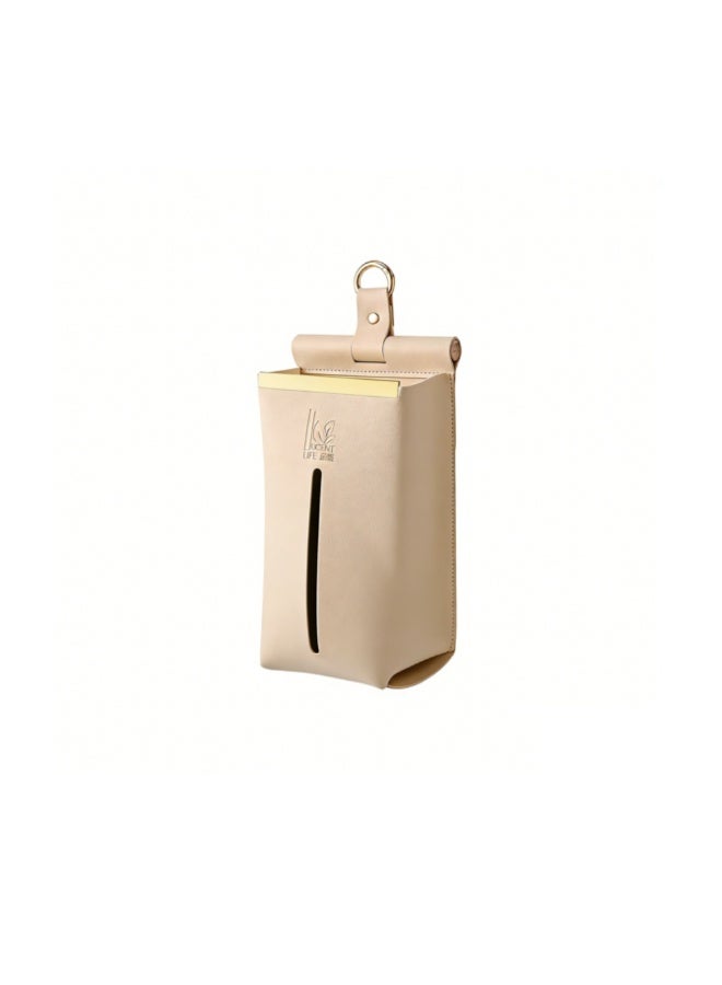 Smart Storage Wall-Mount Tissue & Wet-Wipe Dispenser — Premium PU Leather - Image 1