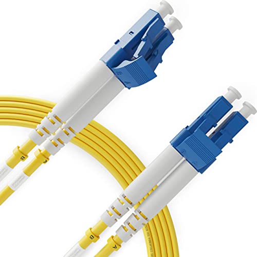 BEYONDTECH 1m (3.28ft) LC to LC Fiber Patch Cable – UPC Single-Mode Duplex Fiber Optic Cable – 9/125µm core, Compatible with OS1 & OS2 – LSZH PUREOptics Series - Image 1