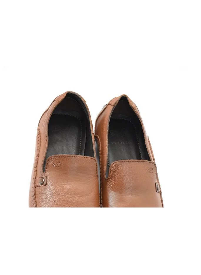 ATTILIO Men's Carter Penny Loafers Cow Leather Fashion Flat Shoes Slip on Boat Deck Casual Moccasin for Unisex Adults and Teens