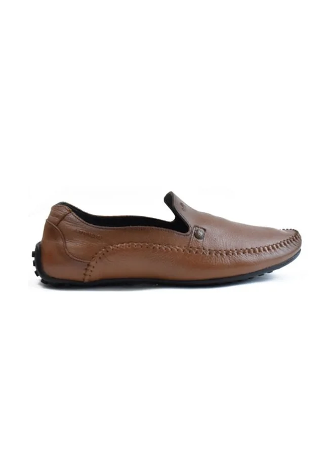 ATTILIO Men's Carter Penny Loafers Cow Leather Fashion Flat Shoes Slip on Boat Deck Casual Moccasin for Unisex Adults and Teens