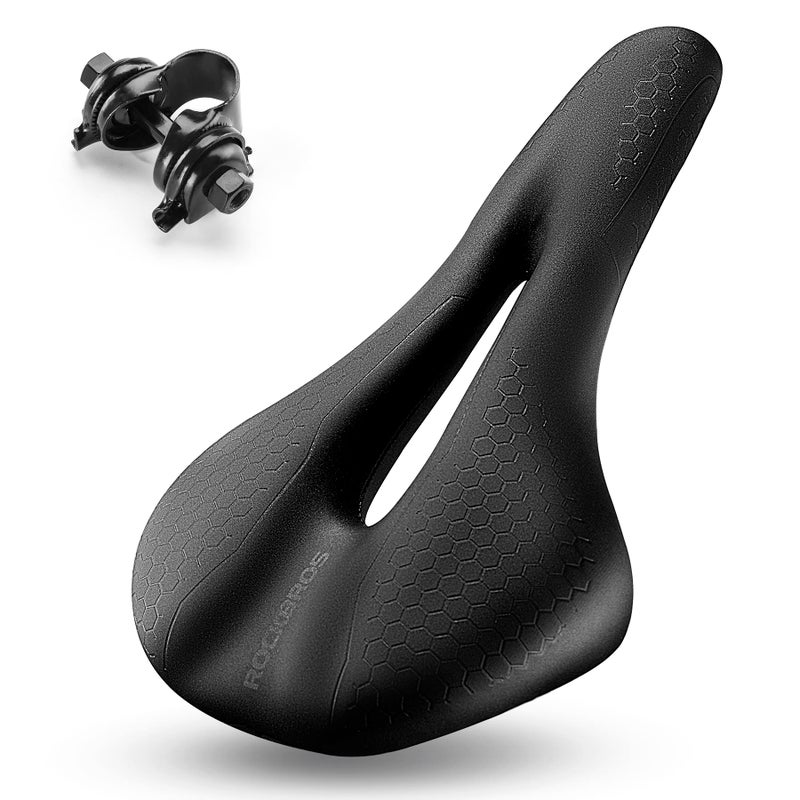 ROCKBROS Bike Seat Memory Foam Bike Saddle Comfortable Waterproof for City MTB Racing Bikes - Image 1