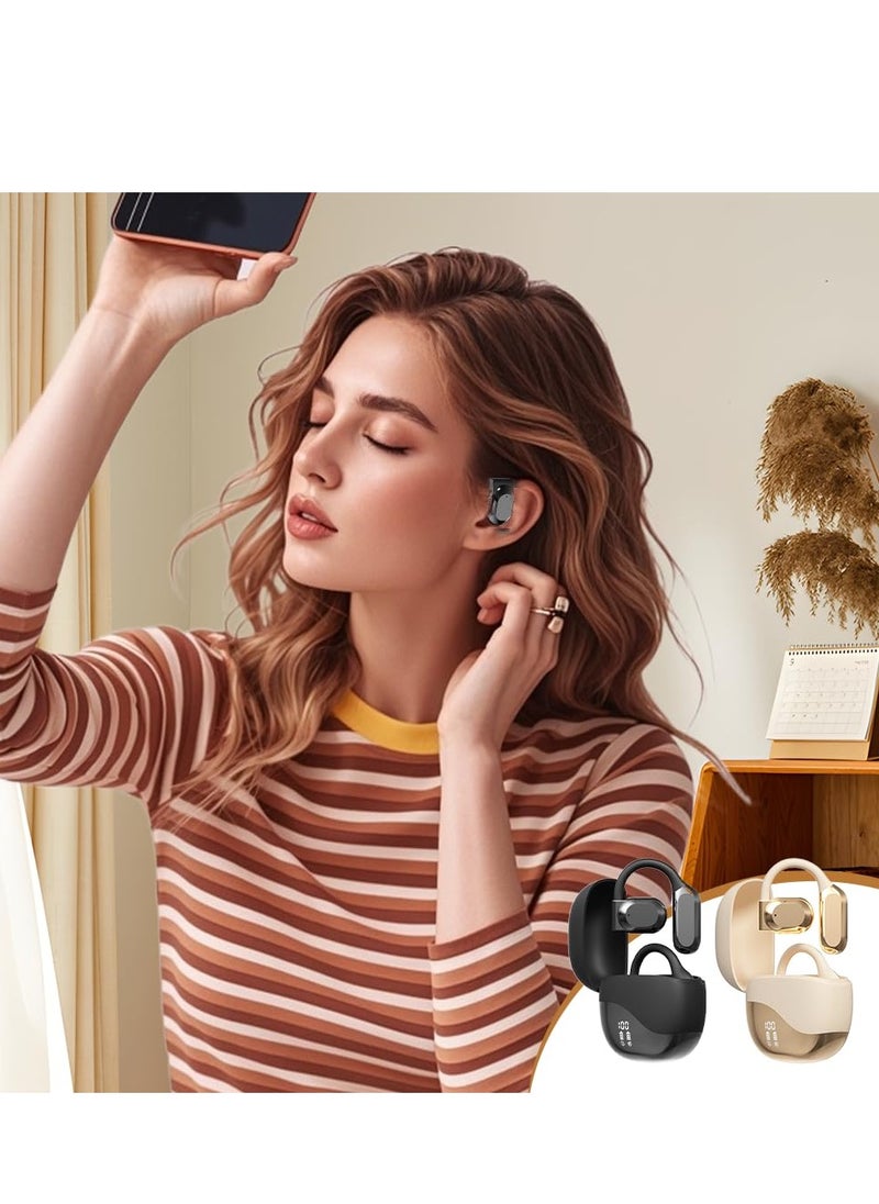 Ai Translating Ear Buds, Wireless Bluetooth Translation Earbuds Real Time Language Translator, 144 Languages Play Music Bluetooth Over-Ear for Business Learning Travel, Black