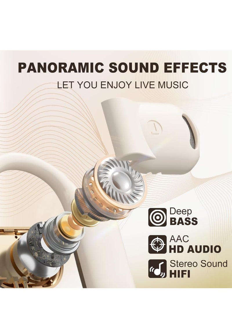Ai Translating Ear Buds, Wireless Bluetooth Translation Earbuds Real Time Language Translator, 144 Languages Play Music Bluetooth Over-Ear for Business Learning Travel, Black