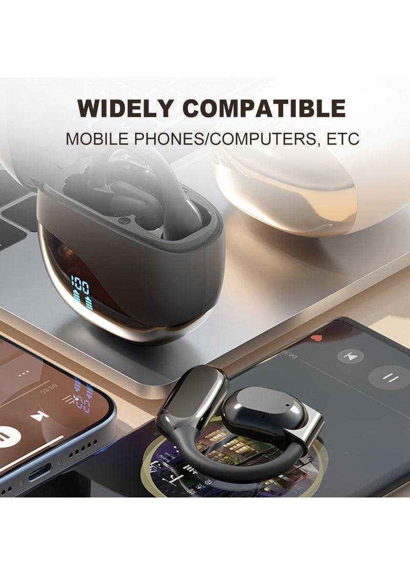 Ai Translating Ear Buds, Wireless Bluetooth Translation Earbuds Real Time Language Translator, 144 Languages Play Music Bluetooth Over-Ear for Business Learning Travel, Black