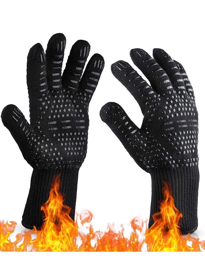 قفازات مقاومة للحرارة للفرن والشواء - قفازات سيليكون منقطة مانعة للانزلاق - مقاس واحد يناسب معظم الأحجام - مثالية للفرن والشواية والخبز والطبخ - Image 1