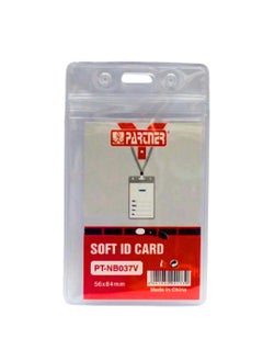 PARTNER ID Card Holders Waterproof Clear Plastic Perfect for Credit Cards, ID Swipe Cards, Key Cards, and Driver's License PVC Material  - Image 1