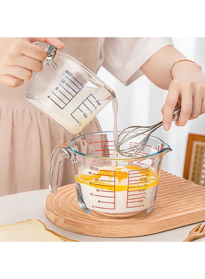 500ml Large Capacity Glass Mixing Bowl With Measurement Markings Microwave Oven Safe - Image 5