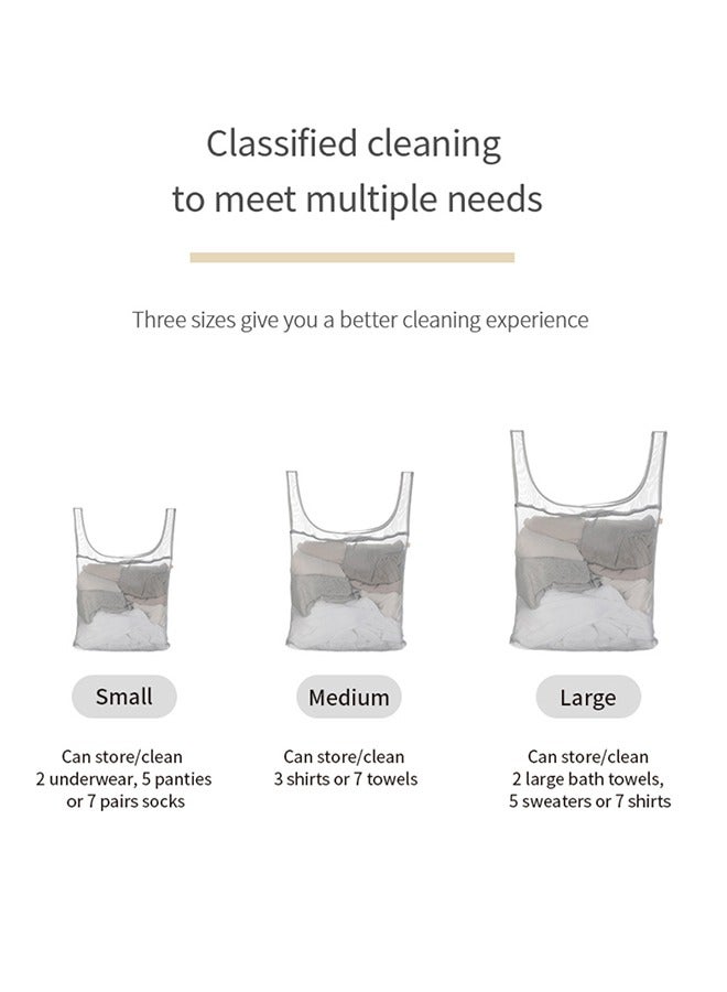 حقيبة تخزين للسفر مكونة من 3 قطع، ملابس، ملابس داخلية، حقيبة غسيل، حقيبة تخزين انتظار التسليم، حقيبة سفر، حقيبة فرز ملابس محمولة، محمولة باليد، للاستخدام المنزلي - Image 2