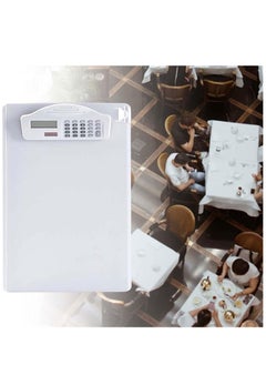 KASTWAVE Multifunctional Clipboard with Calculator Plastic Storage Clipboard Pen Clip Writing Pad File Folders Business Office Document Holder A4 Letter Size Clipboard for School Meeting Classes (White)  - Image 2