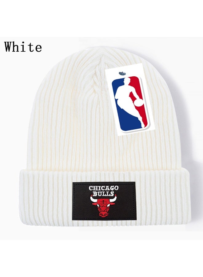 NBA Chicago Bulls White Knit Beanie