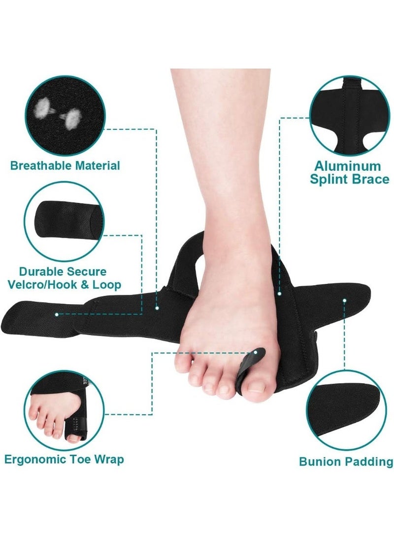 ChicAbode مُصَحِّح عقدة الإبهام للرجال والنساء، 3 قطع من مُصَحِّح إبهام كبير مع قضبان ألومنيوم، وشريط دعم لعقدة الإبهام لدعم النهار والليل - Image 3