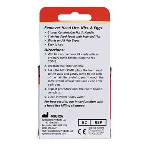 Acu-Life Lice & Nit Comb for Kids & Adults, Stainless Steel Teeth for Easy Lice & Egg Removal, Gentle Hair Care for Baby, Toddler & Family, Durable, Travel-Friendly Design, Blue - Image 4