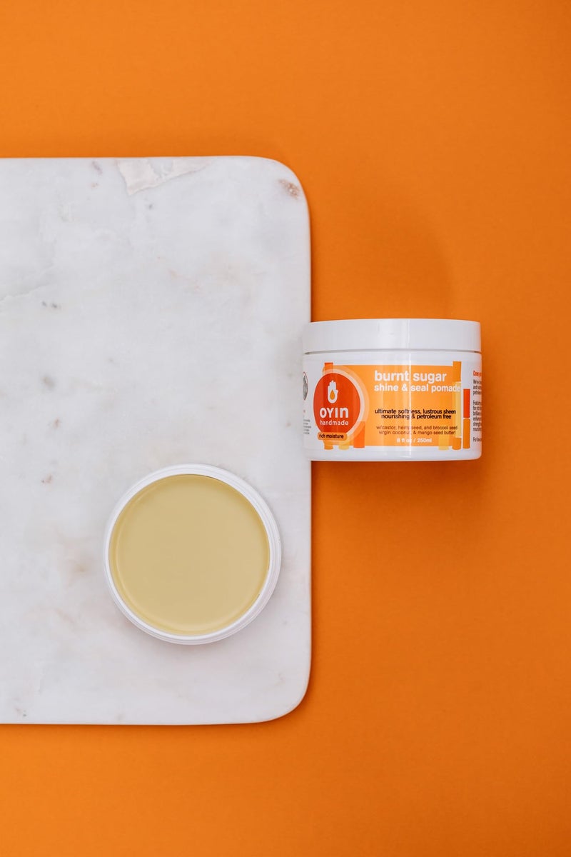 Oyin Handmade Burnt Sugar Pomade | Humectant Hair Pomade for Shine, Sealing, Hydration & Healthy Scalp | Petroleum-Free, All-Natural | 4 oz - Image 3