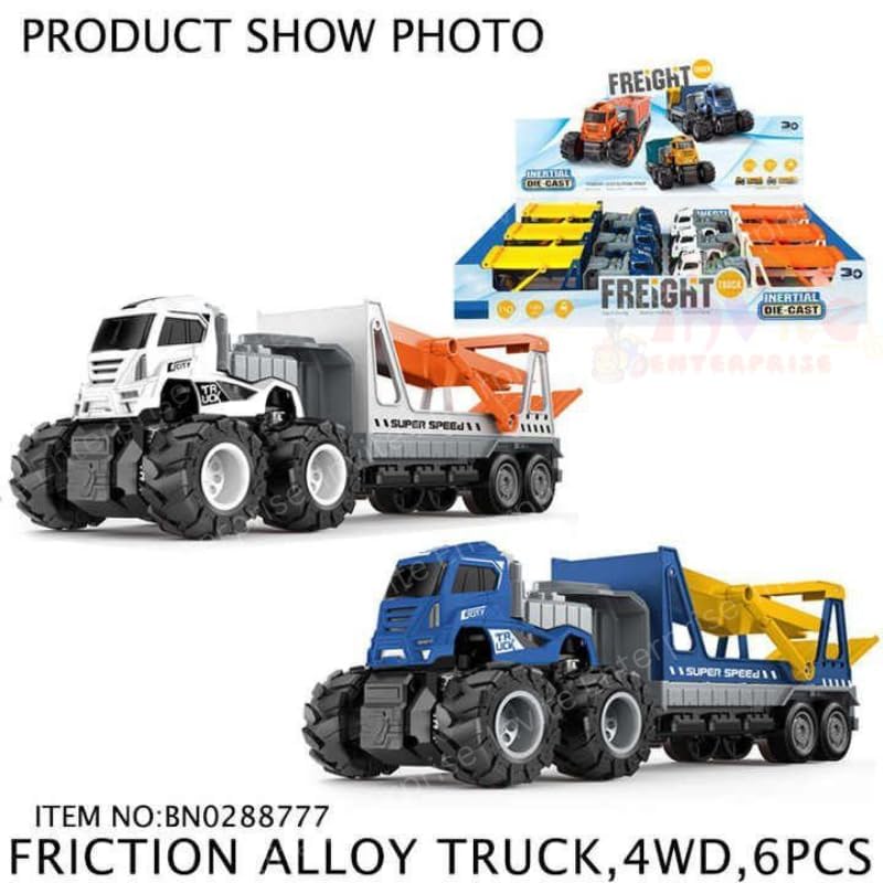 Invite Enterprise 1:43 4WD Diecast Alloy Double-Deck Transportation Big Truck With Friction Powered Miniature Car Vehicle Toy for Kids, Boys and Girls (2 Color Options) - Image 5