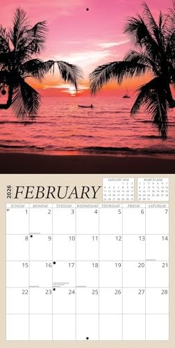 Crenstone Beach Calendar 2026 - Deluxe 2026 Tropical Beaches Calendar 2026 Bundle with 100 Reminder Stickers | Vacation Gifts, Office Supplies | Made In The USA - Image 4